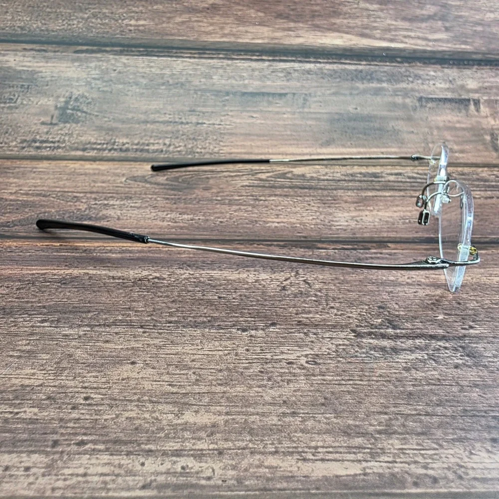 Charmant CH3600 GR Rimless Beta Titanium Eyeglasses Gunmetal Grey 140mm